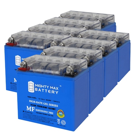 YB9A-A 12V 9AH Gel Replacement Battery Compatible with UB9A-A Conventional Power Sports - 8 Pack